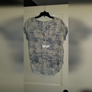 Blue Tie-Dye Women's Top
